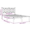 vidaXL Bedframe met hoofdbord metaal zwart 120x200 cm