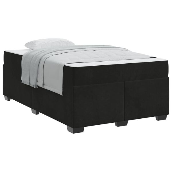 vidaXL Bedframe met matras Zwart 120 x 190 cm Stof