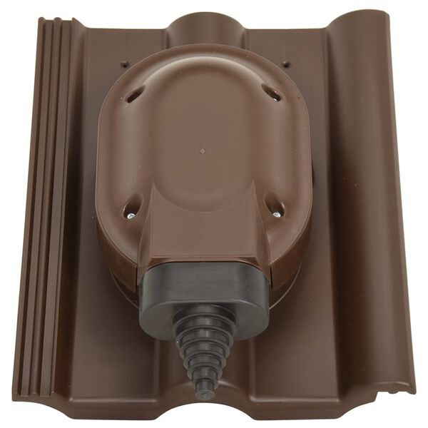 vidaXL Solardoorvoer voor Frankfurt dakpan bruin