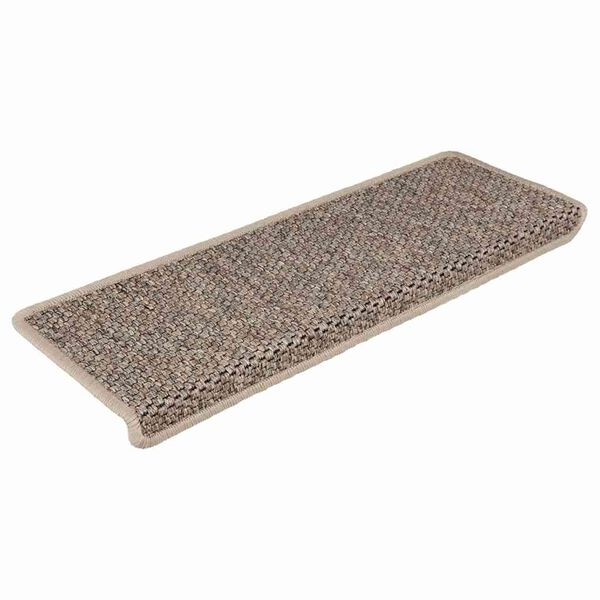 vidaXL Trapmatten zelfklevend 30 st sisal-look 65x21x4 cm donkerbeige