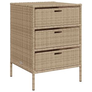 vidaXL Tuinkast 55x59x80 cm poly rattan beige