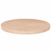 vidaXL Tafelblad rond &Oslash;40x2,5 cm onbehandeld massief eikenhout