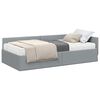 vidaXL Hoekbedframe met Matras 2 st Lichtgrijs 100 x 200 cm Stof