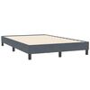vidaXL Boxspring met matras en LED fluweel donkergrijs 120x210 cm