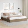 vidaXL Opslag bed met matras Cappuccino 160 x 200 cm Kunstleer