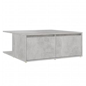 vidaXL Salontafel 80x80x31 cm bewerkt hout betongrijs