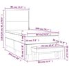 vidaXL Boxspring met matras stof zwart 80x200 cm