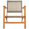 vidaXL 3-delige Bistroset poly rattan en massief acaciahout beige