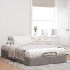 vidaXL Bedframe zonder matras 120x190 cm stof taupe