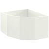 vidaXL Hoek Plantbak Wit 60 x 60 x 35 cm Staal