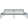 vidaXL Bedframe met 2 lades massief grenenhout grijs 160x200 cm