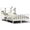 vidaXL Bed met boekenkast zonder matras grenenhout wit 120x200 cm