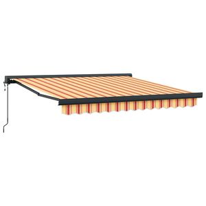 vidaXL Luifel uittrekbaar 3x2,5 m stof en aluminium geel en wit