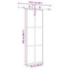 vidaXL Schuifdeur met beslagset 76x205 cm gehard glas zwart