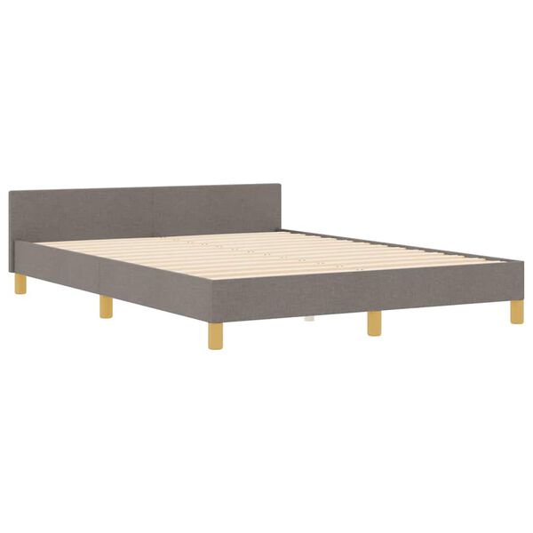 vidaXL Bedframe met hoofdeinde Taupe 140 x 190 cm Stof