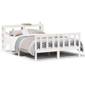 vidaXL Bedframe zonder matras massief grenenhout wit 120x200 cm