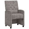 vidaXL Eetkamerstoelen met Wieltjes 2 st Nep Suede Leer Lichtgrijs