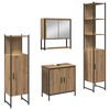 vidaXL Badkamermeubelset 4 st Bruin 33 x 33 x 185,5 cm Bewerkt hout