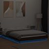 vidaXL Bedframe met LED-verlichting bruin eikenkleurig 140x200 cm