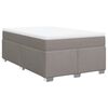 vidaXL Boxspring met matras stof taupe 120x190 cm
