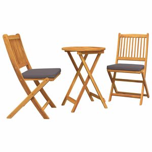 vidaXL Tuin Bistro Set 3 st Bruin Massief Acaciahout