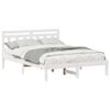 vidaXL Bedframe Wit 135 x 190 cm Massief grenenhout