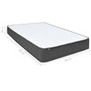 vidaXL Boxspring stof donkergrijs 160x200 cm