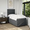 vidaXL Boxspring met matras stof donkergrijs 90x190 cm