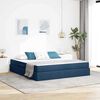 vidaXL Opbergbed met matras met matras Blauw 160 x 200 cm Polyester