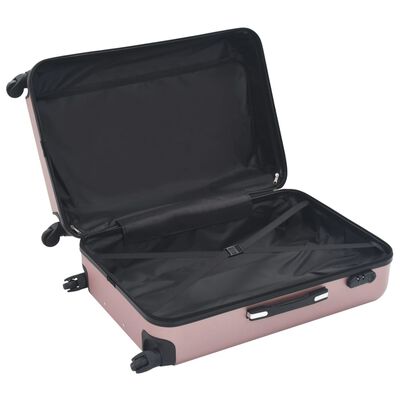 vidaXL 3-delige Harde kofferset ABS roségoud