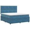 vidaXL Boxspringbed met matras Blauw 200 x 200 cm Fluweel