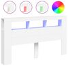 vidaXL Hoofdeinde met LED 180x18,5x103,5 cm bewerkt hout wit