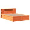 vidaXL Bed met matras massief grenenhout wasbruin 140x190 cm