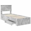 vidaXL Bedframe Beton Grijs en Zilver 70 x 190 cm Bewerkt hout