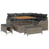 vidaXL Tuin Sofa Set 8 pcs Grijs poly rattan