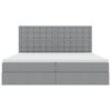 vidaXL Opslag bed met matras Lichtgrijs 200 x 200 cm Polyester