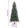 vidaXL Kunstkerstboom met 300 LED Groen 240 cm PVC en Plastic en Staal