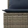 vidaXL 11-delige Loungeset met kussens poly rattan grijs