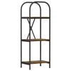 vidaXL Boekenkast 3-laags 40 x 30 x 109 cm Bewerkt hout Gerookt eiken