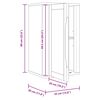 vidaXL Badkamer wandkast Wit 35 x 30 x 60 cm Massief Vurenhout