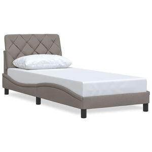 vidaXL Bedframe zonder matras 80x200 cm stof taupe