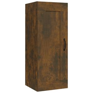vidaXL Wandkast 35x34x90 cm bewerkt hout gerookt eikenkleurig