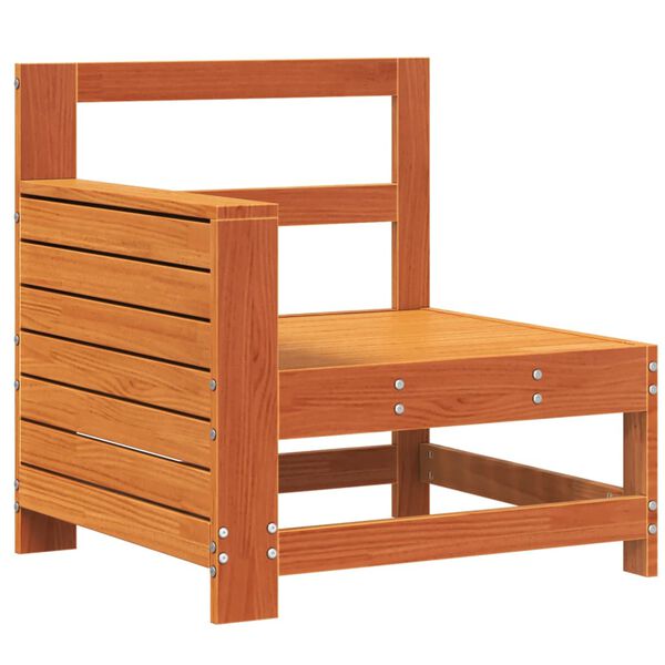 vidaXL Tuinbank met armleuning 69x62x70,5 cm grenenhout wasbruin