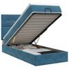 vidaXL Ottoman bed met matras Donkerblauw 80 x 200 cm Fluweel