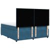vidaXL Boxspring met matras fluweel donkerblauw 180x200 cm