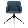 vidaXL Eetkamerstoelen draaibaar 4 st stof blauw