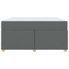 vidaXL Bedframe met matras Donkergrijs 140 x 200 cm Stof