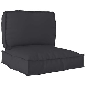 vidaXL Pallet Kussen Set 2 pcs Zwart Oxford Stof