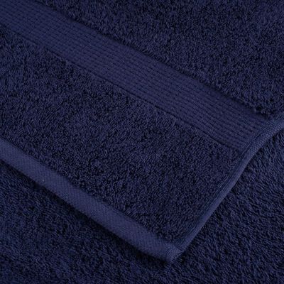 vidaXL 8-delige Handdoekenset 600 g/m² 100% katoen marineblauw