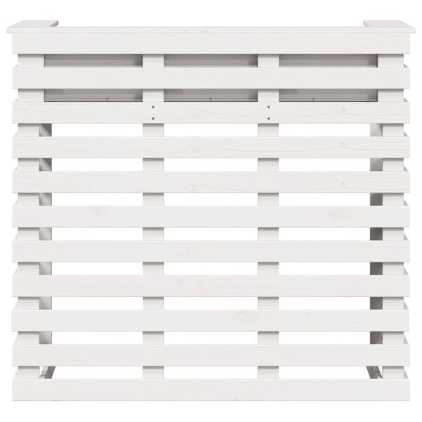 vidaXL Tuinbartafel 113,5x50x103 cm massief grenenhout wit